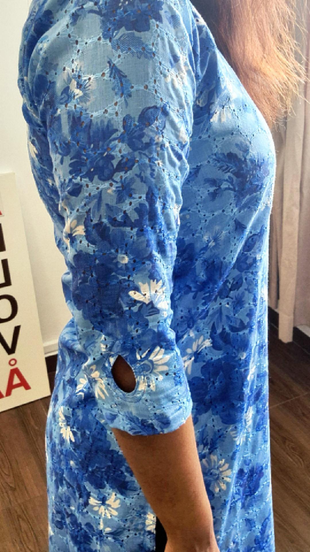 Ocean Bloom Hakoba Cotton Kurti