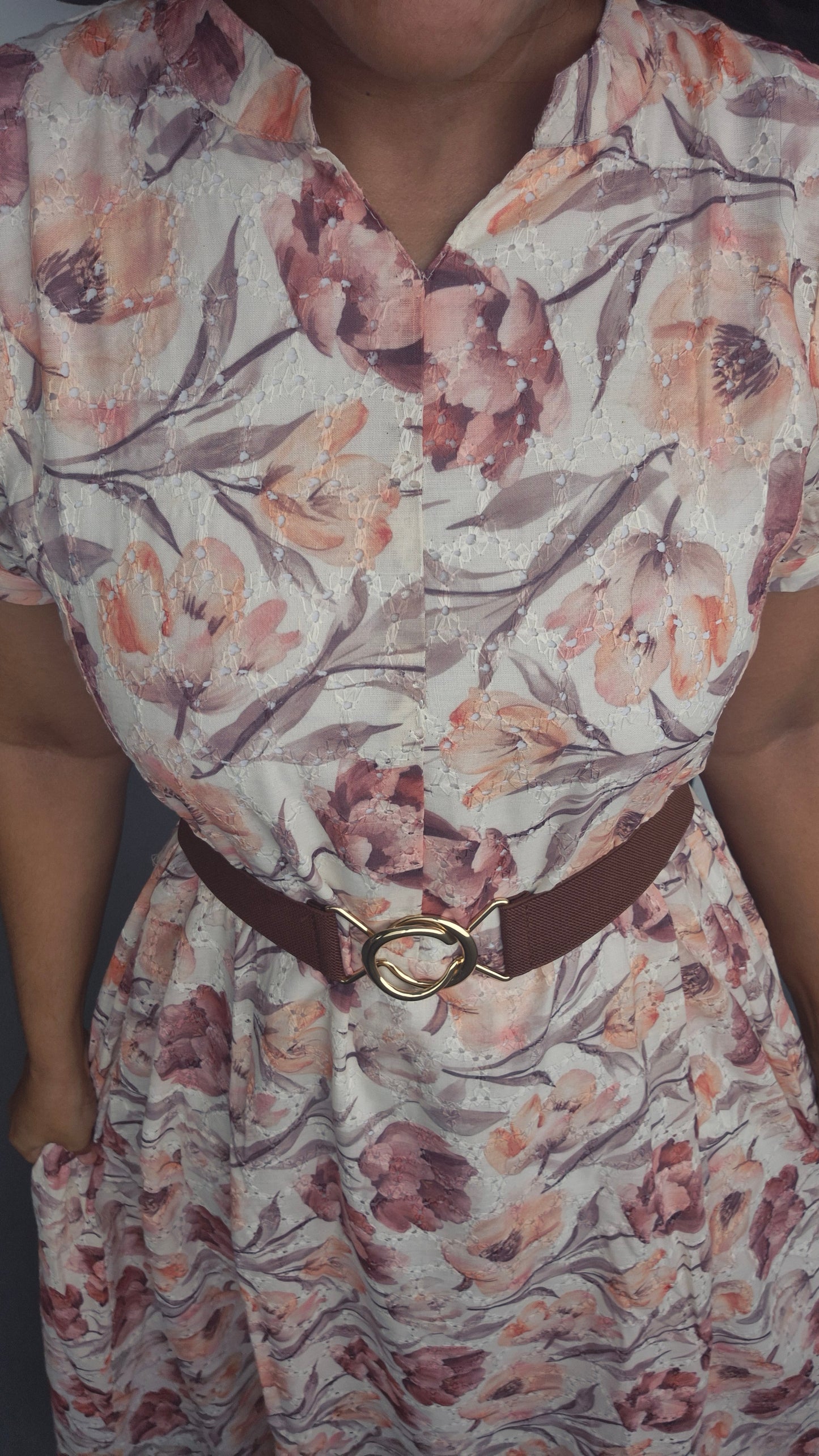 Hakoba Elegance Belted Midi