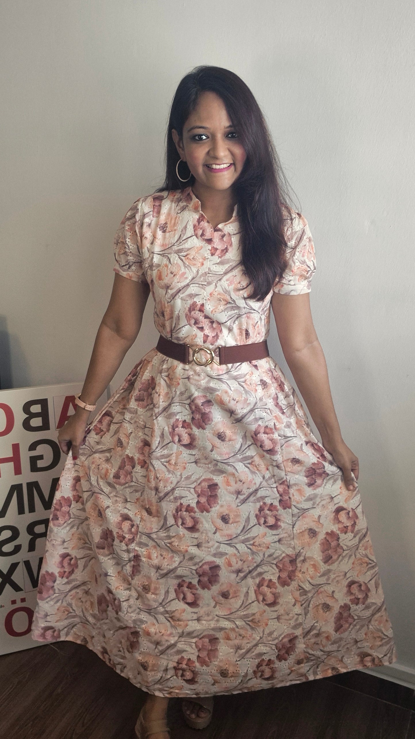 Hakoba Elegance Belted Midi