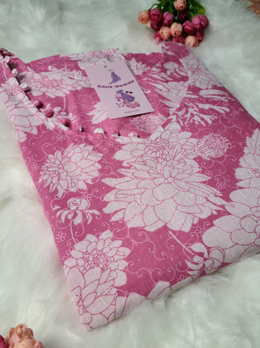 Blush Blossom Kurti
