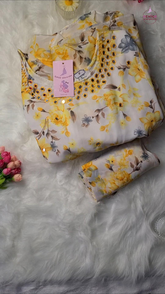 Sunlit Bloom Frock Set