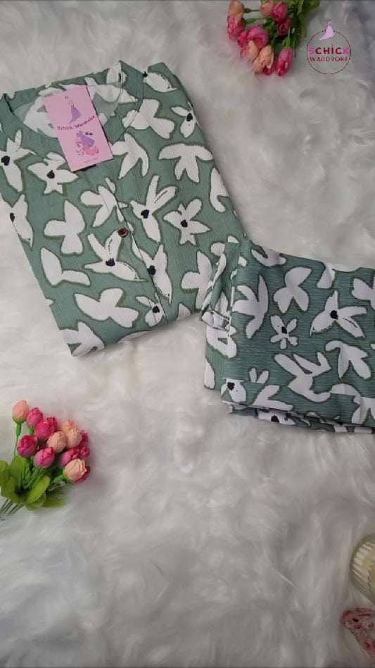 Mint Bloom Co-ord Set