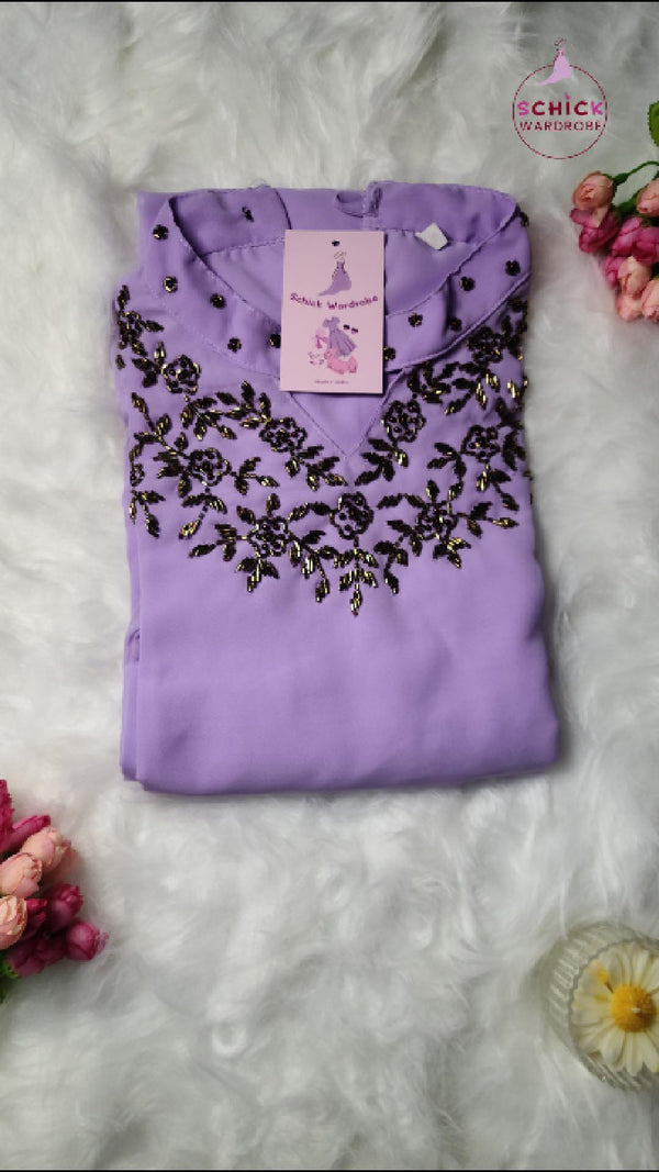 Elegant Lavender Kurti