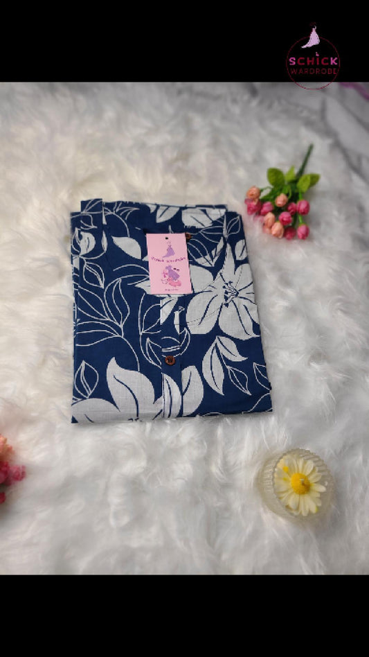 Blue Bloom Kurti
