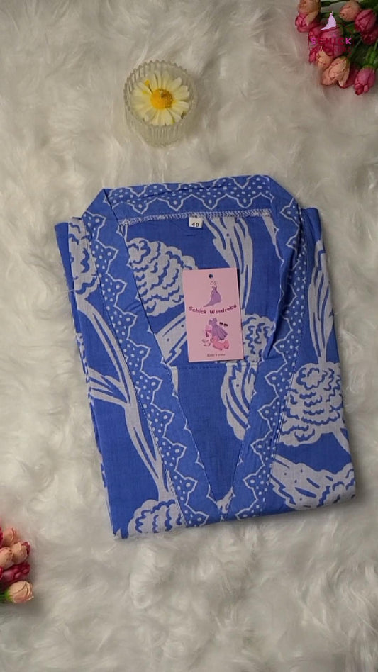 Azure Bloom Kurti