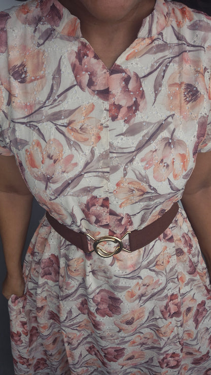 Hakoba Elegance Belted Midi