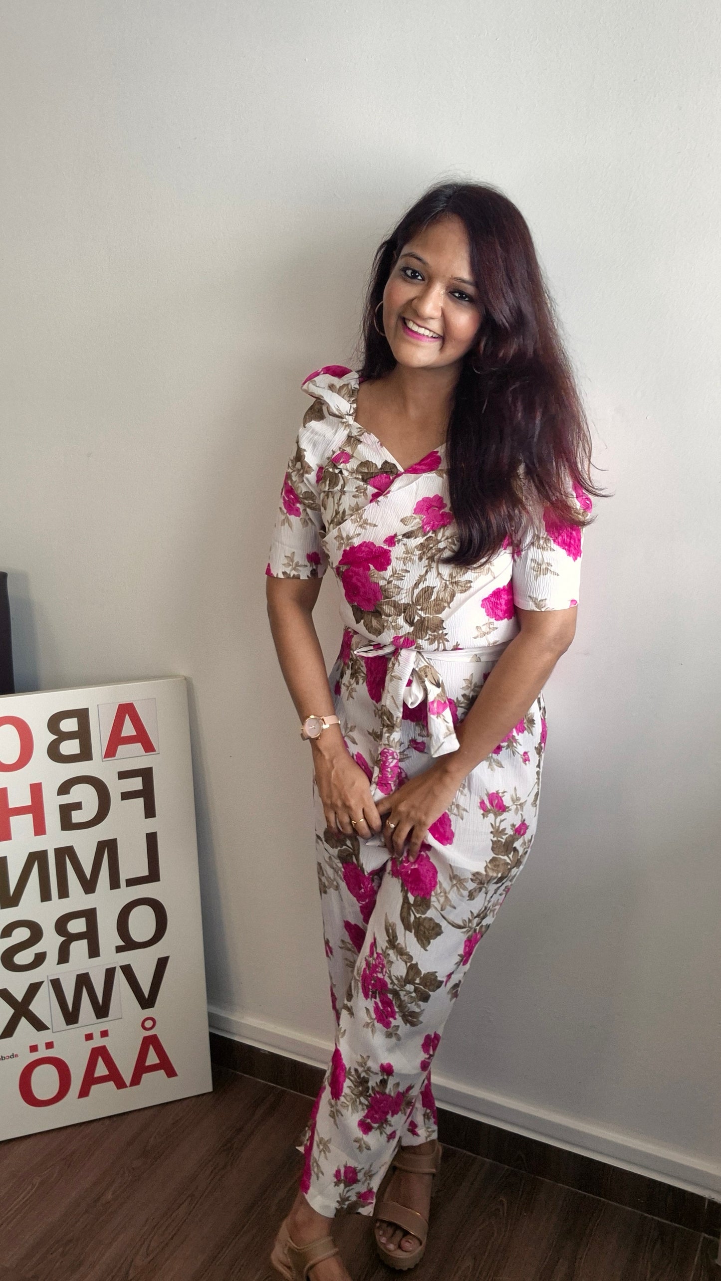 Floral Charm Crushed Jumpsuit