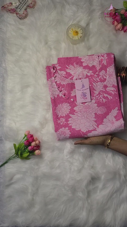 Blush Blossom Kurti