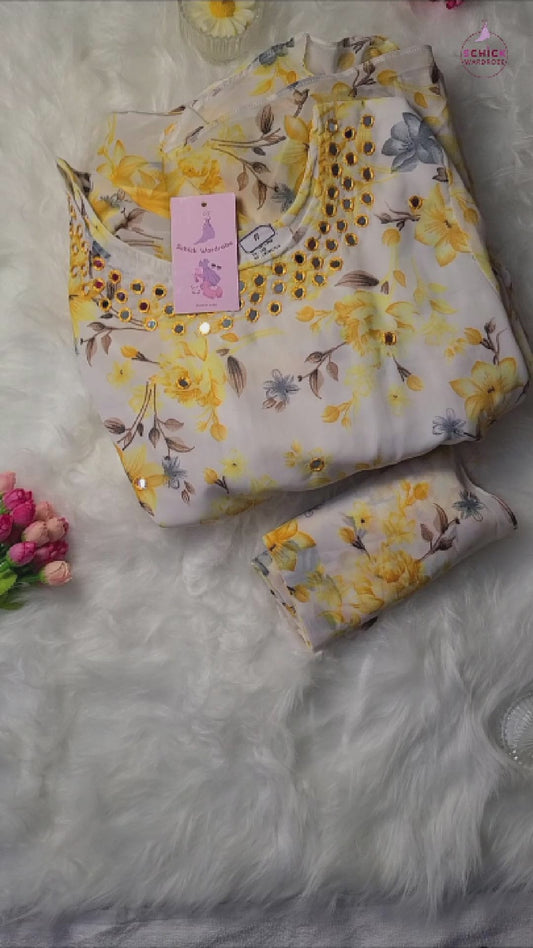 Sunlit Bloom Frock Set